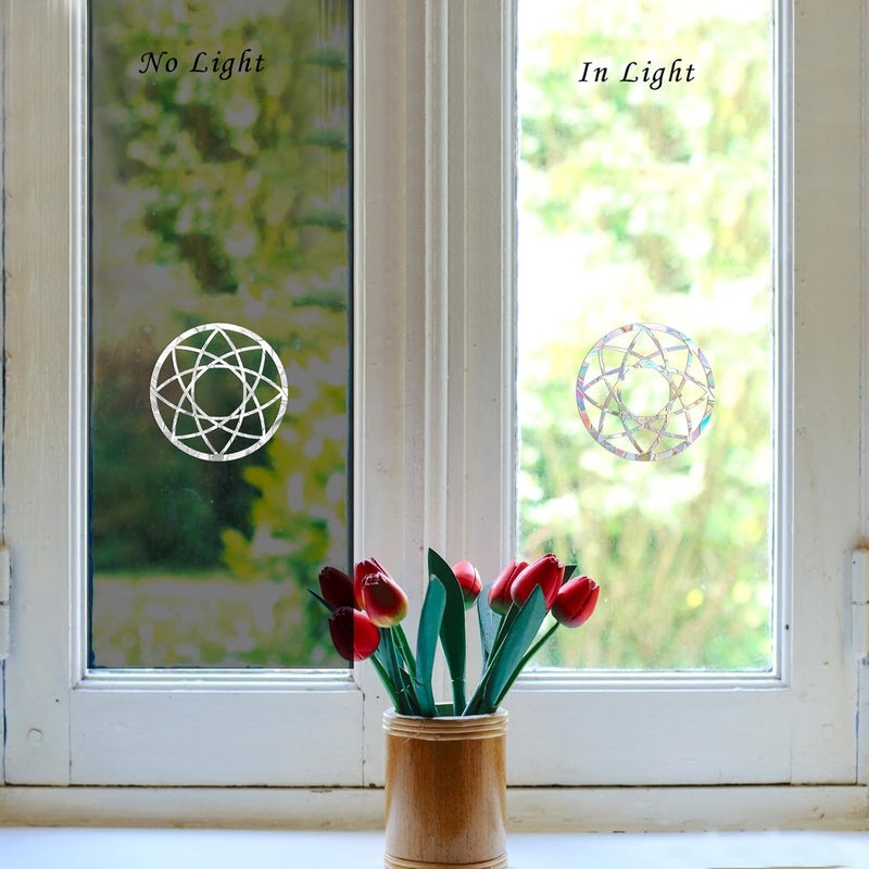 EACILLES 27 Pieces Birds Static Window Clings Anti Collision Window Decals for Bird Strikes, Glass Door Window Stickers, Stop Birds Flying into Windows, Mandala-Swallow Style (MTLYZ27R) - Image 2